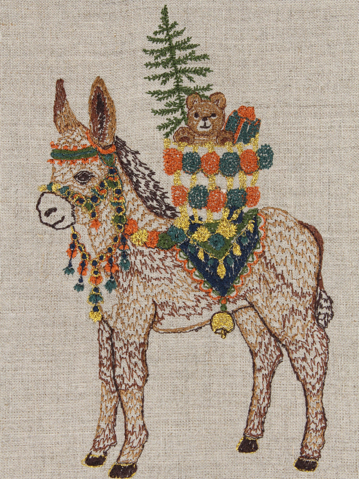 Christmas Donkey Tea Towel