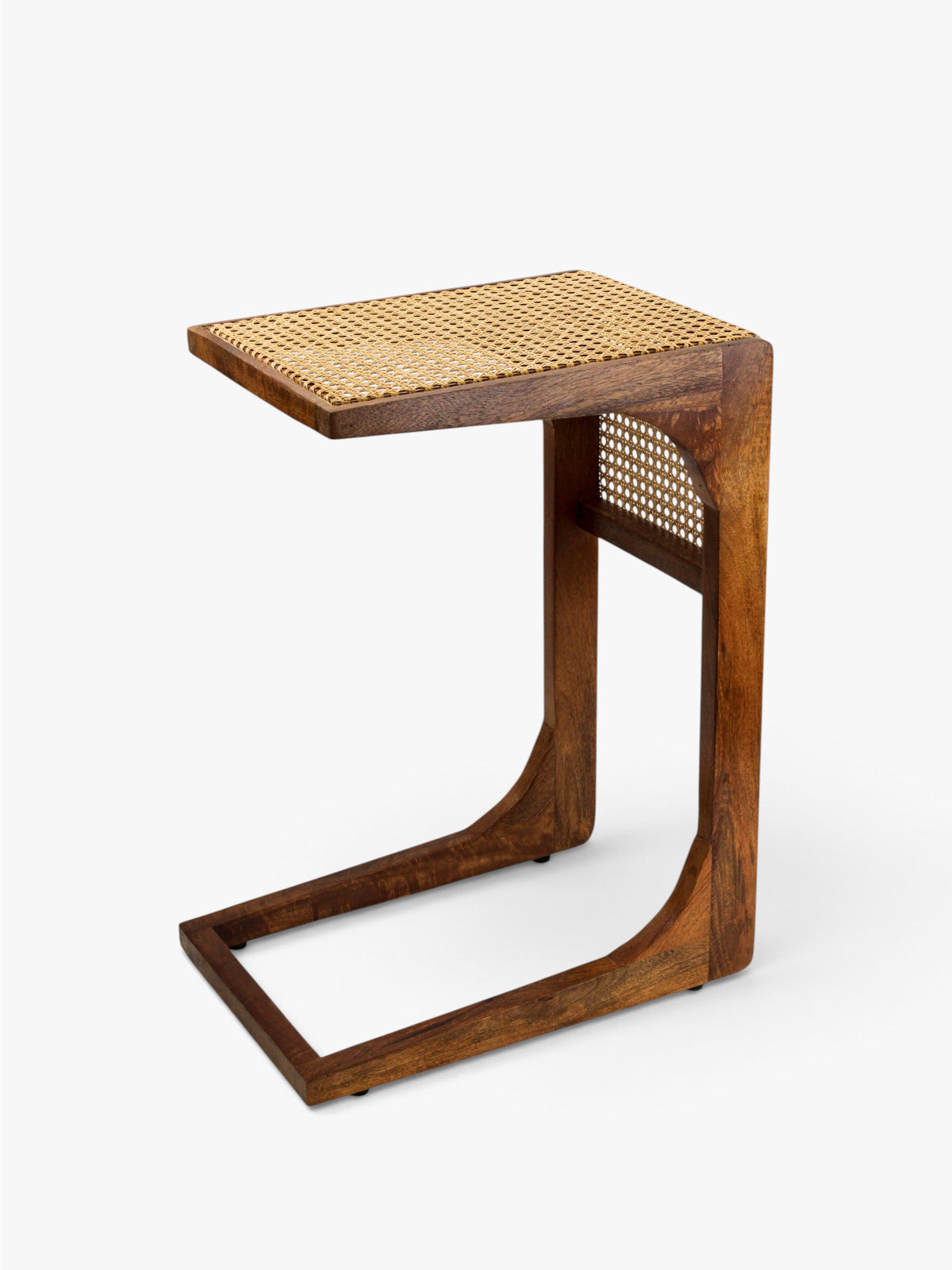 Woven Cane Side Table