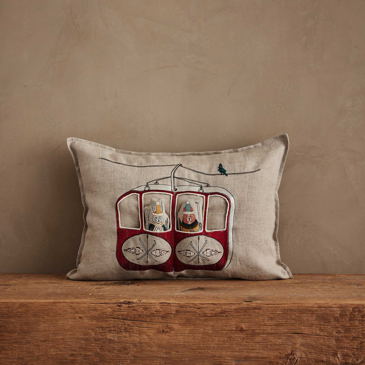 Gondola Ski Lift Pocket Pillow: Cover Only