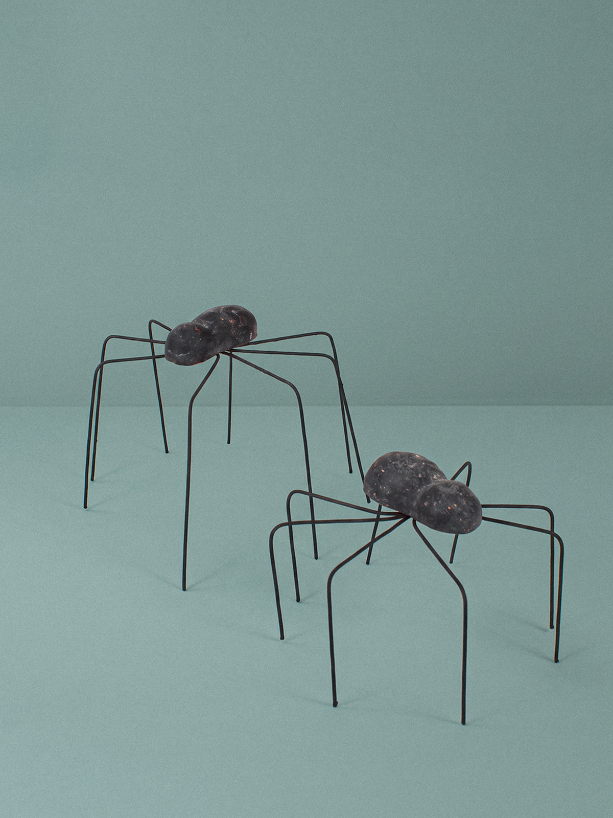 Clay & Wire Spiders