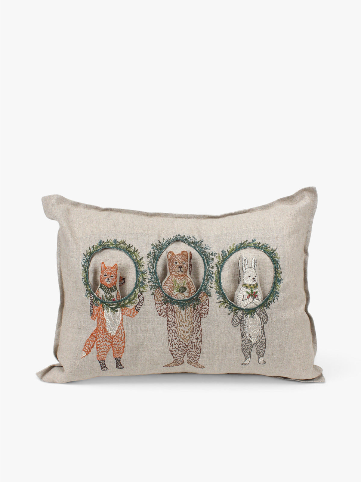 Christmas Wreath Trio Pillow