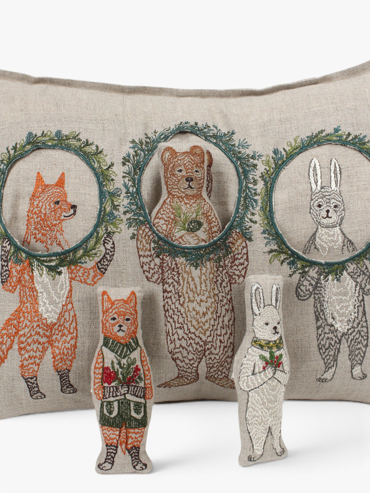 Christmas Wreath Trio Pillow