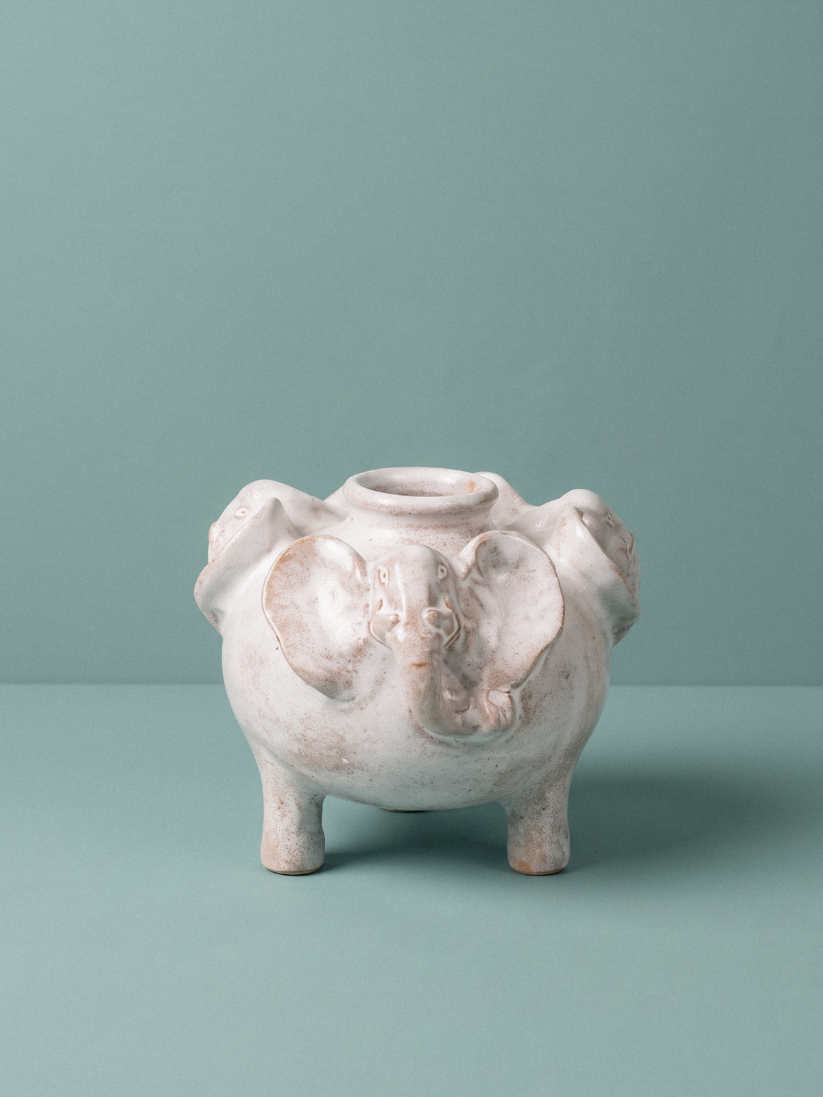 Footed Elephant Vase