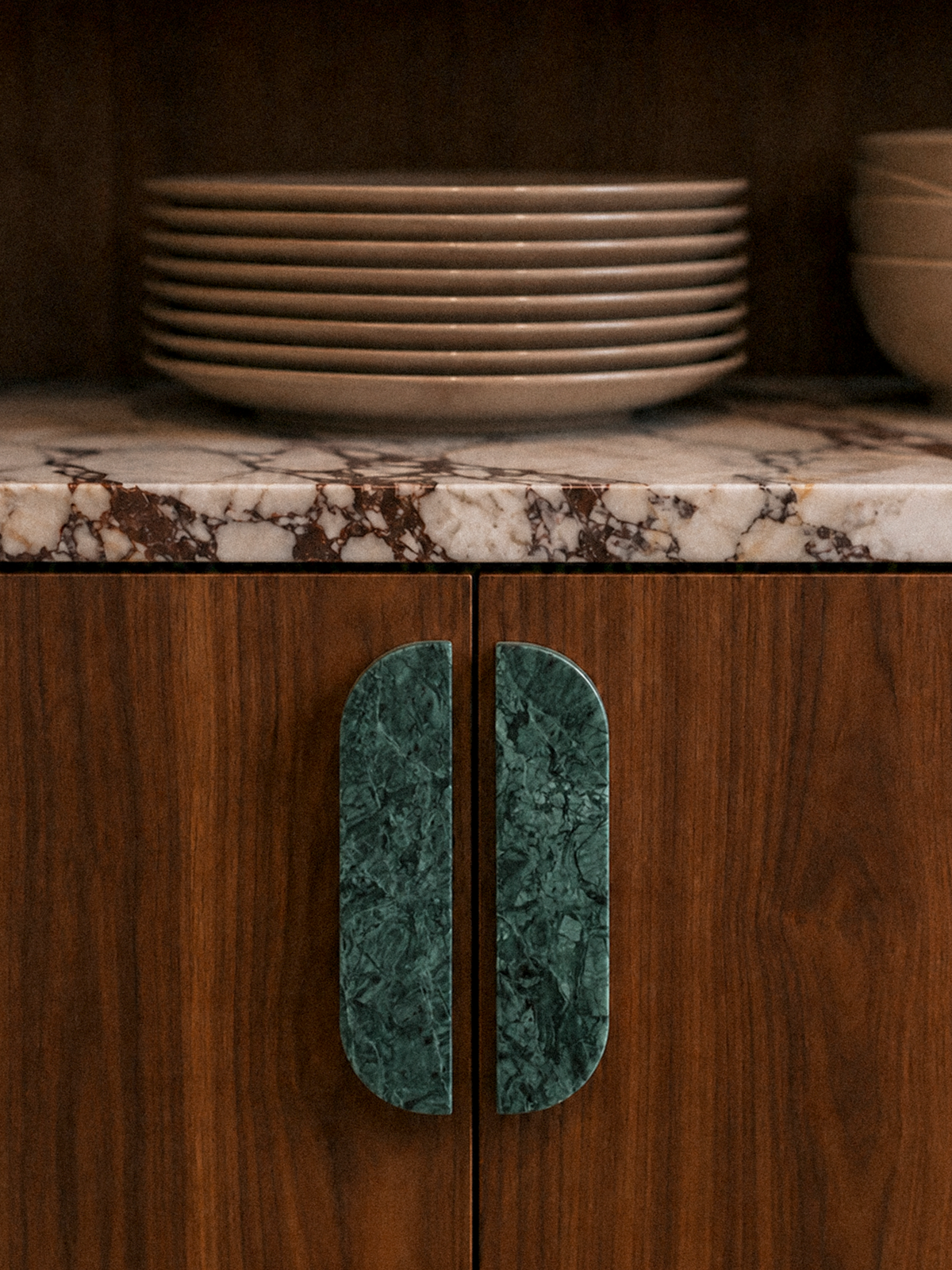 Green Marble Door Pulls