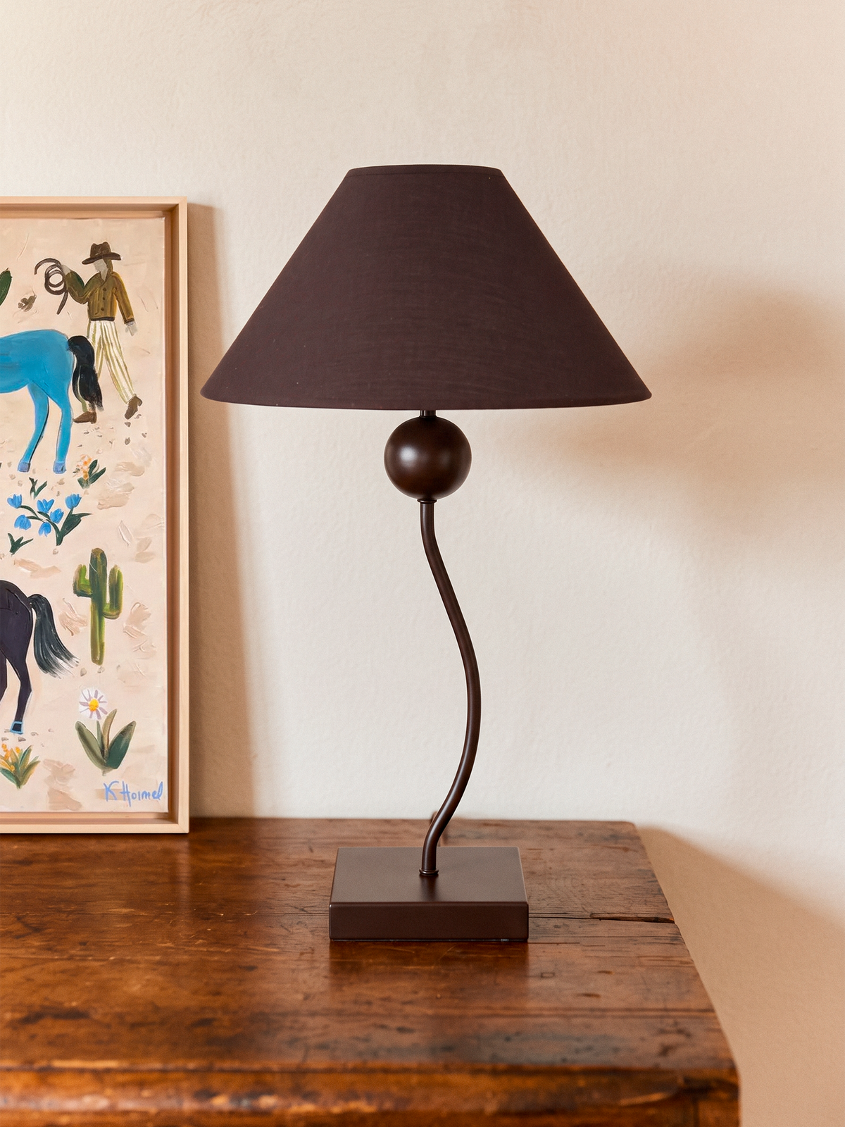 Memphis Burgundy Lamp