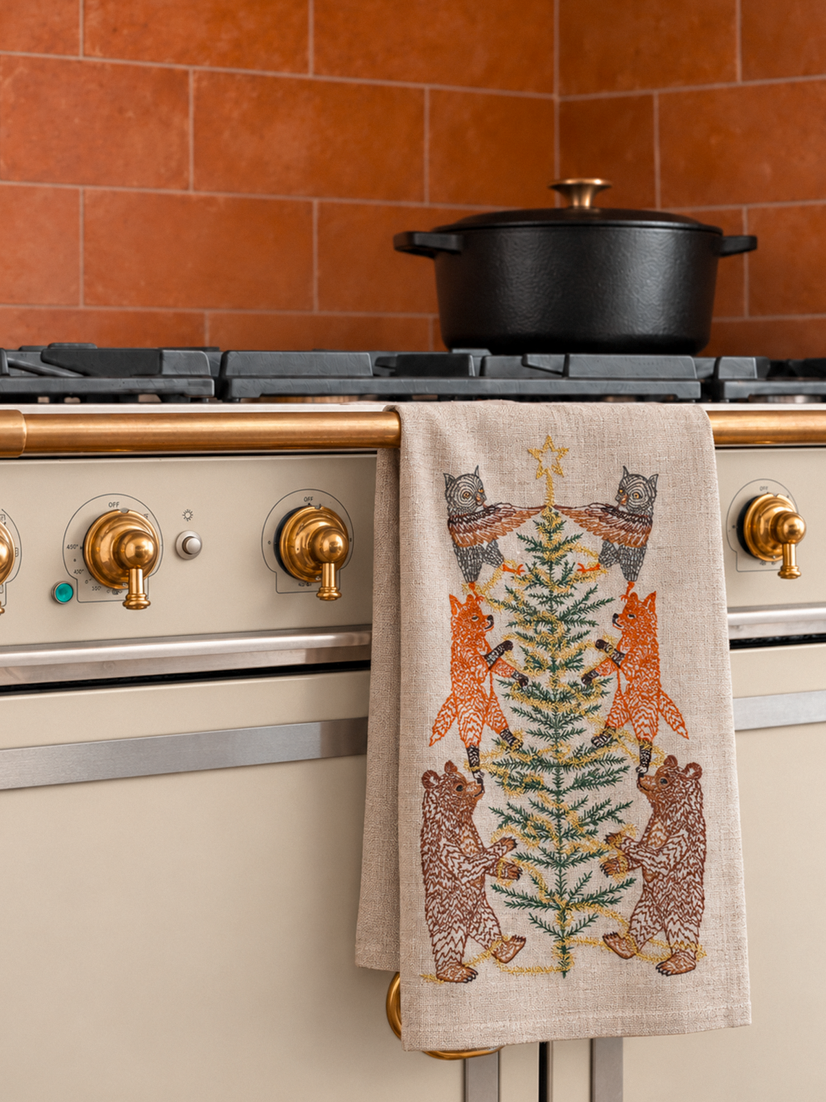 Tinsel Tree Tea Towel